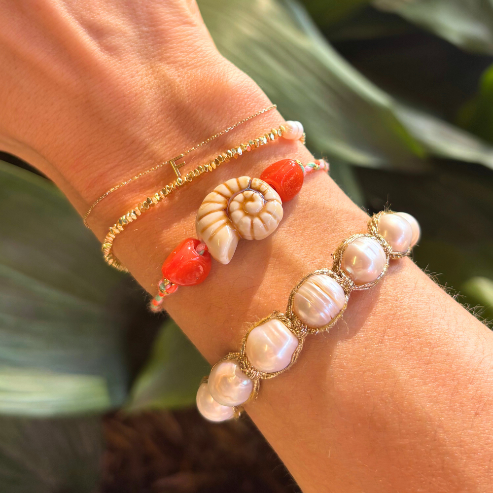 HEI TAI Suzie Shell Bracelet ORANGE