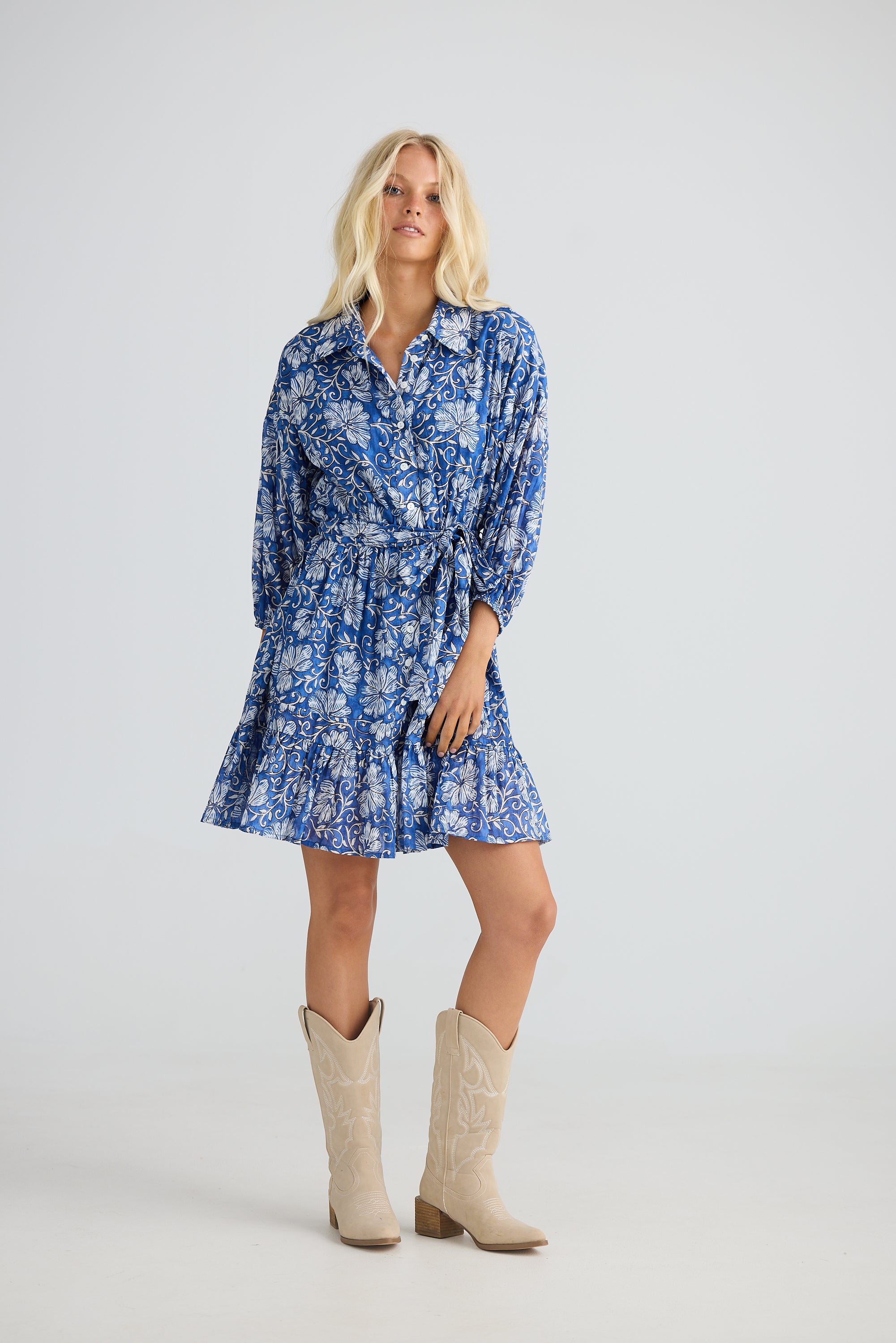 TALISMAN Echo Dress BLUE BLOSSOM