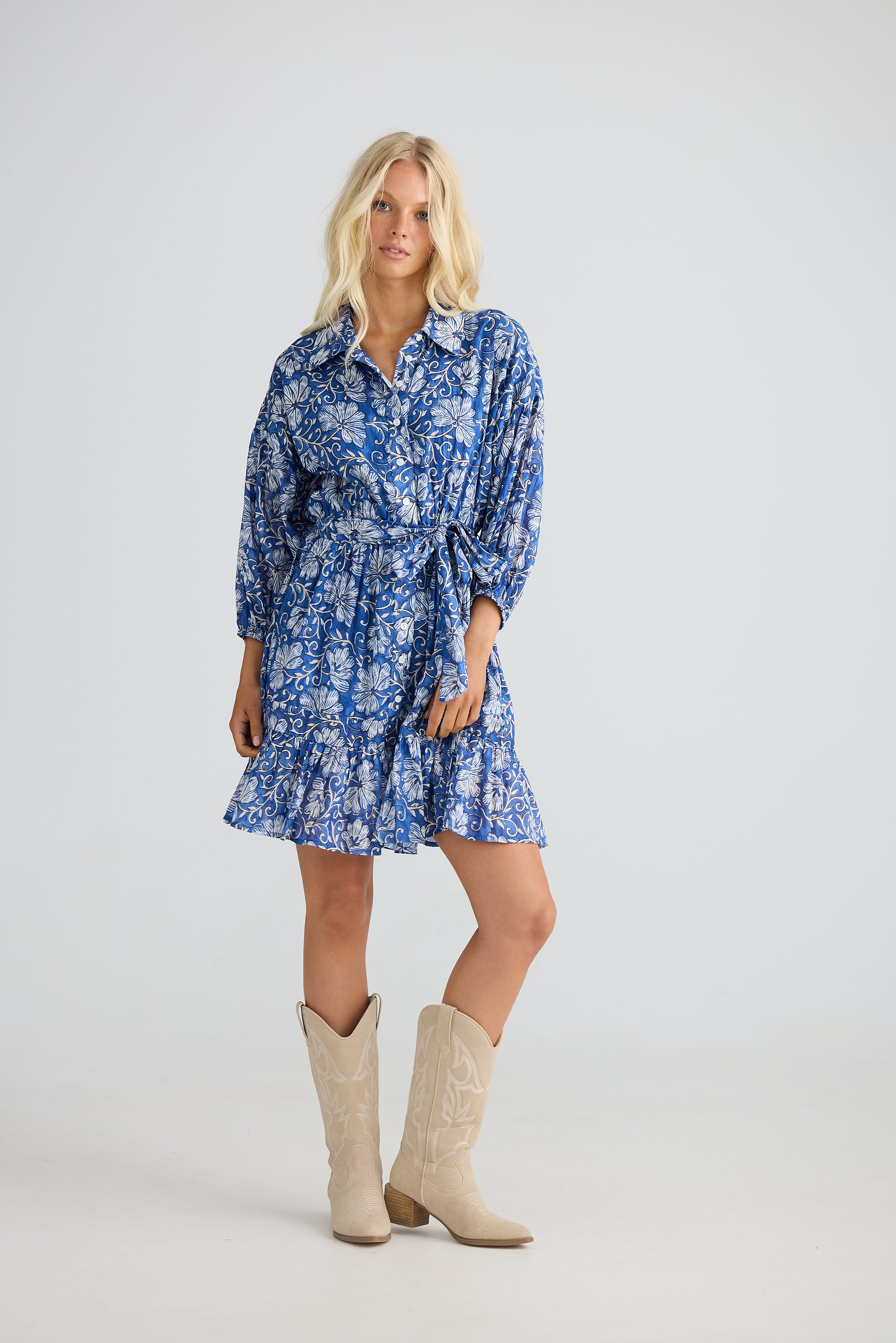 TALISMAN Echo Dress BLUE BLOSSOM
