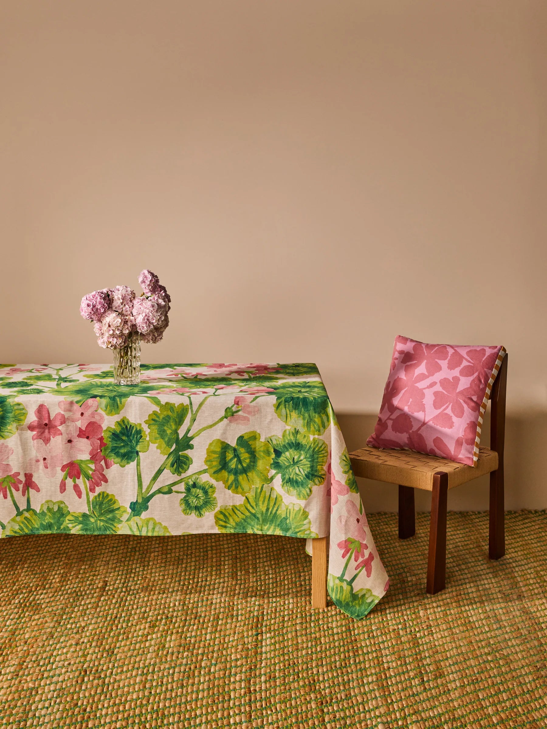 Bonnie and Neil Geranium Tablecloth MEDIUM