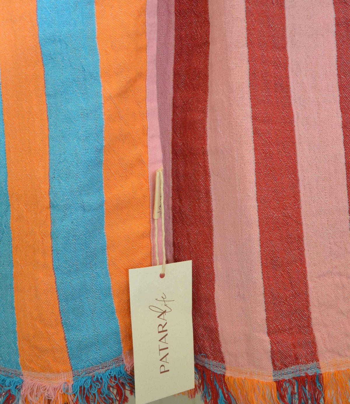 PATARA Viva Stripe Turkish Towel STRAWBERRY