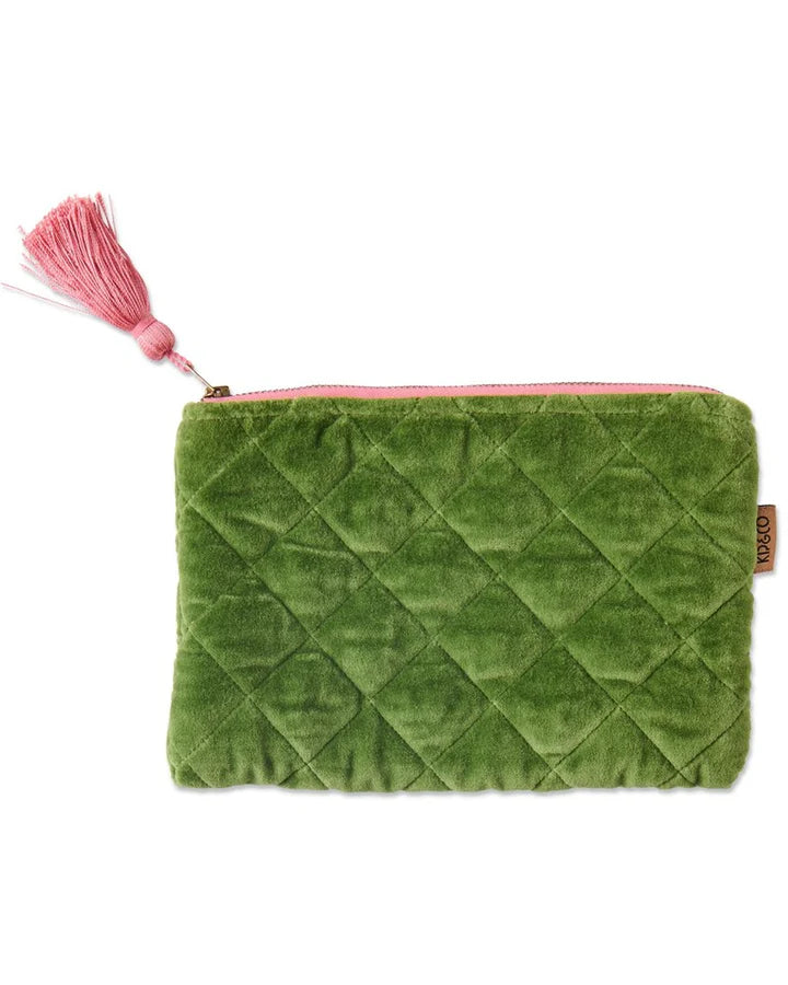 KIP & CO Moss Velvet Cosmetics Purse