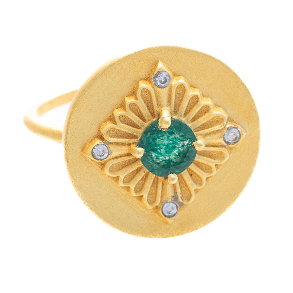 RT24 Arabesque Ring GREEN AVENTURINE