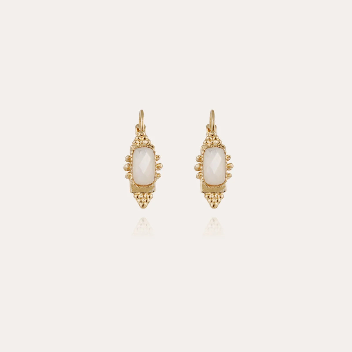 GAS BIJOUX Serti Talisman Earrings PEARL