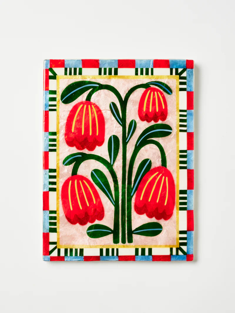JONES & CO Bloom Nouveau Rectangle RED TULIP