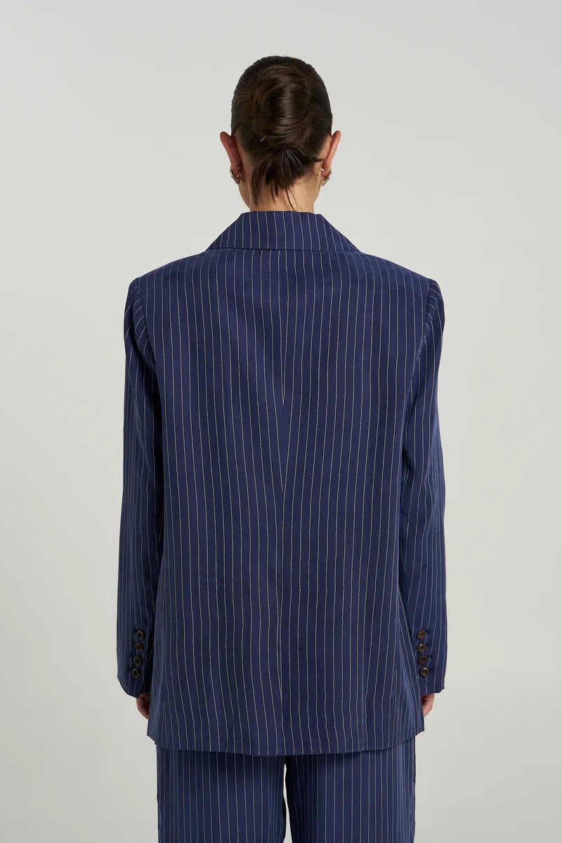 SUMMI SUMMI OS Blazer NAVY PINSTRIPE