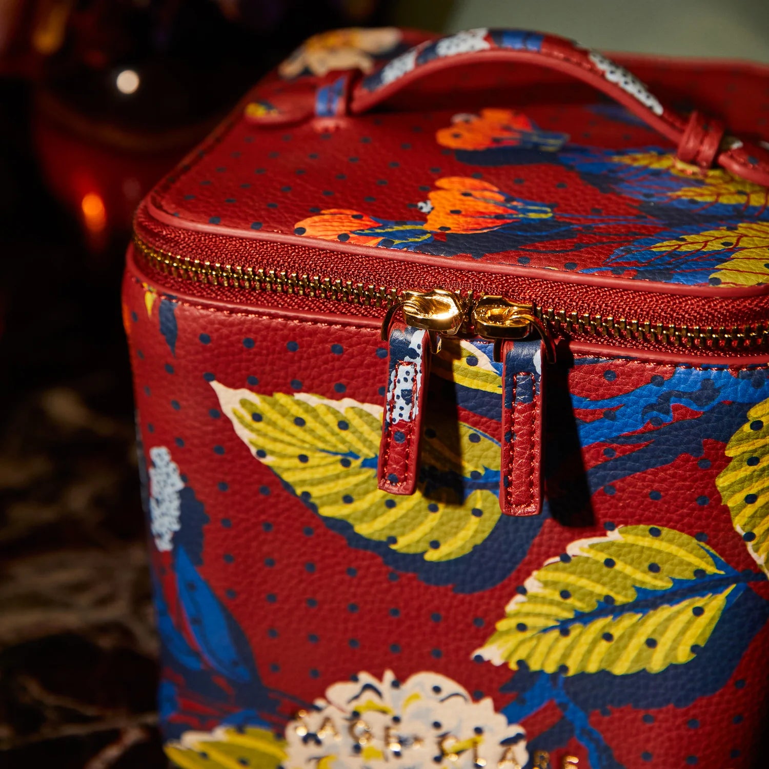 SAGE & CLARE Heidi Small Vanity Case BURNT SIENNA