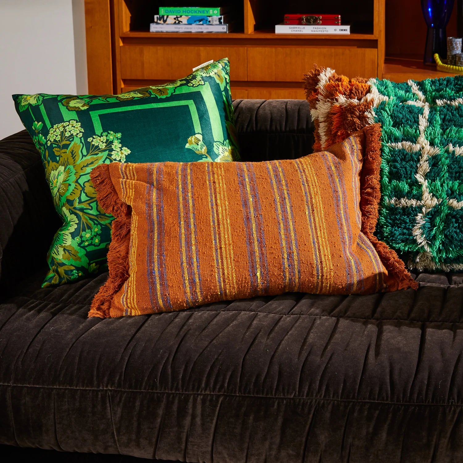 SAGE X CLARE Nicolette Woven Cushion RUSSET