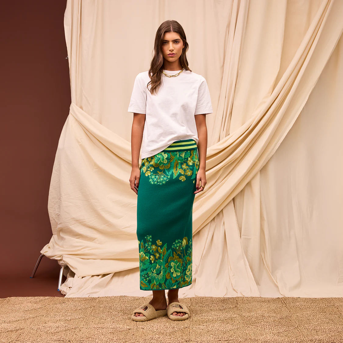 SAGE X CLARE Eliza Knit Maxi Skirt