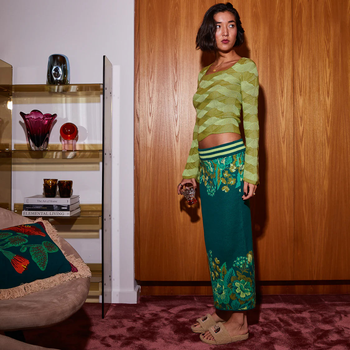 SAGE X CLARE Eliza Knit Maxi Skirt