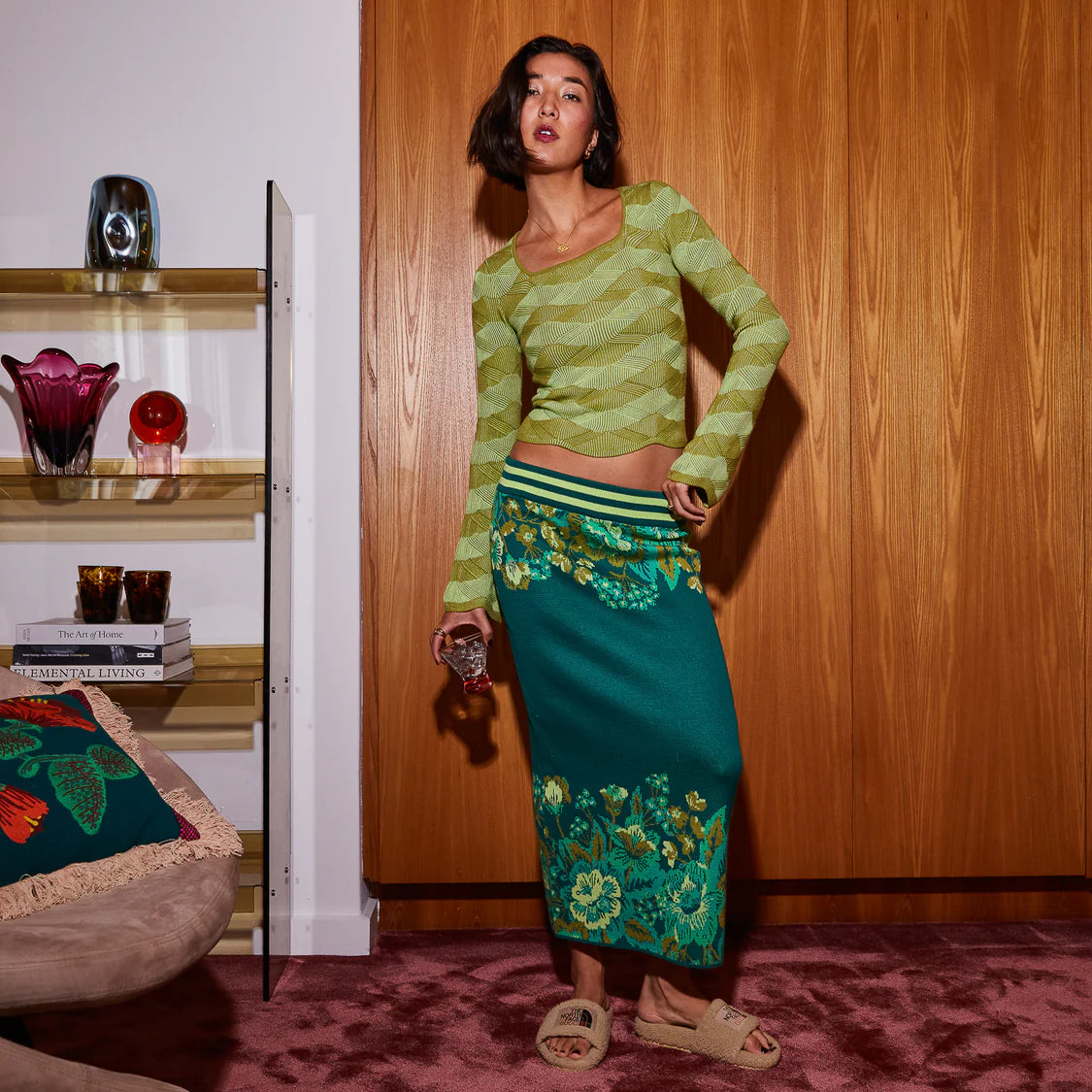 SAGE X CLARE Eliza Knit Maxi Skirt