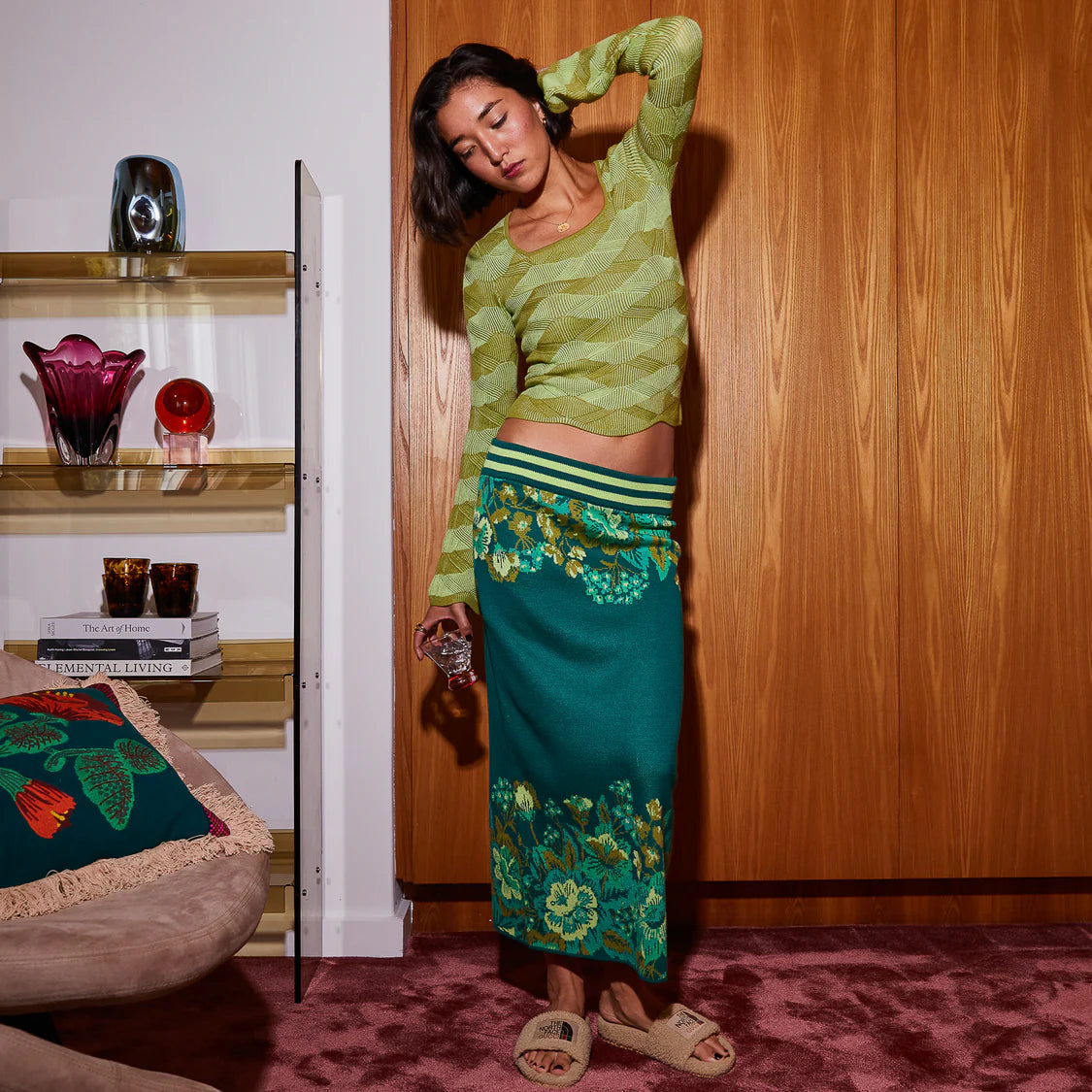 SAGE X CLARE Eliza Knit Maxi Skirt