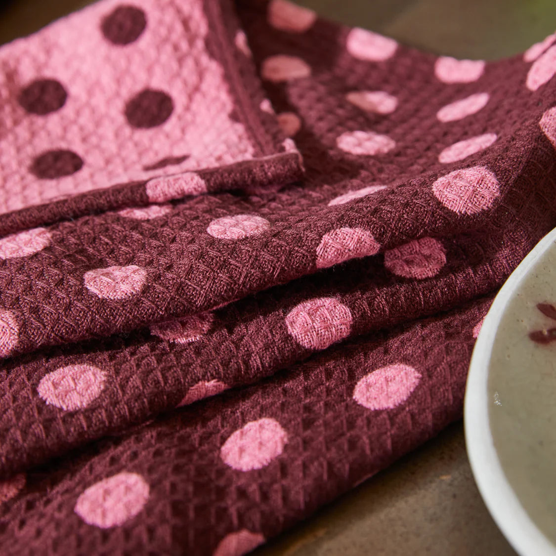 SAGE X CLARE Paige Tea Towel ROSEWOOD