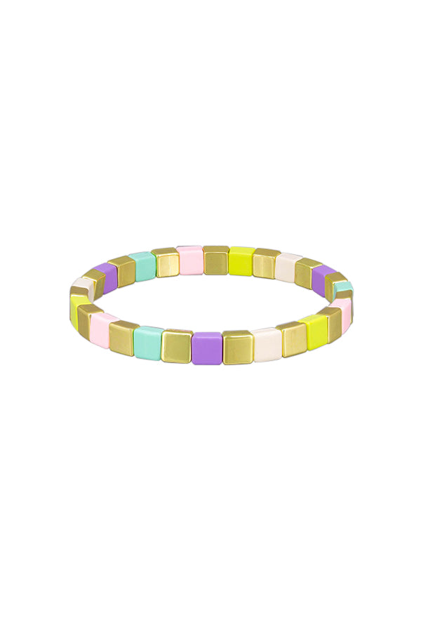 Pink & Pastels Tile Bracelet