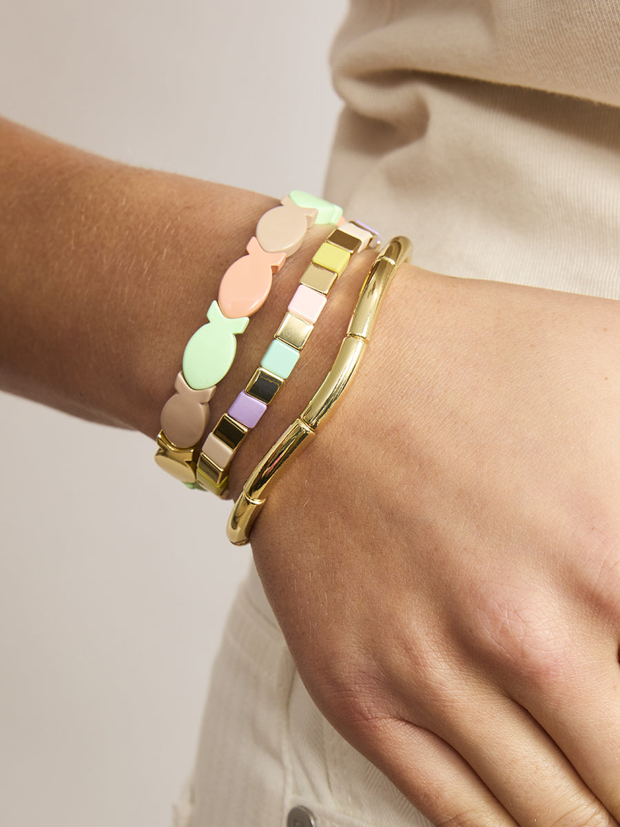 Pink & Pastels Tile Bracelet