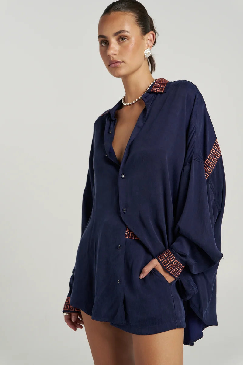SUMMI SUMMI Sig LS Shirt NAVY