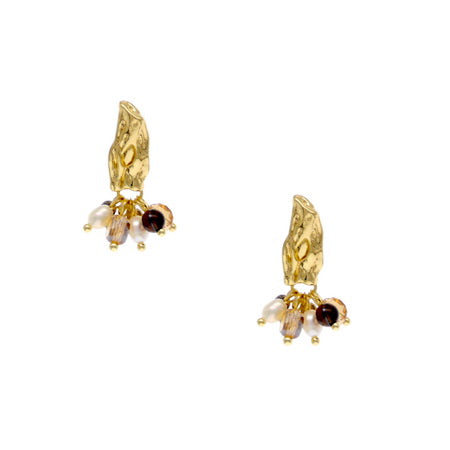 Amber Cluster Earring