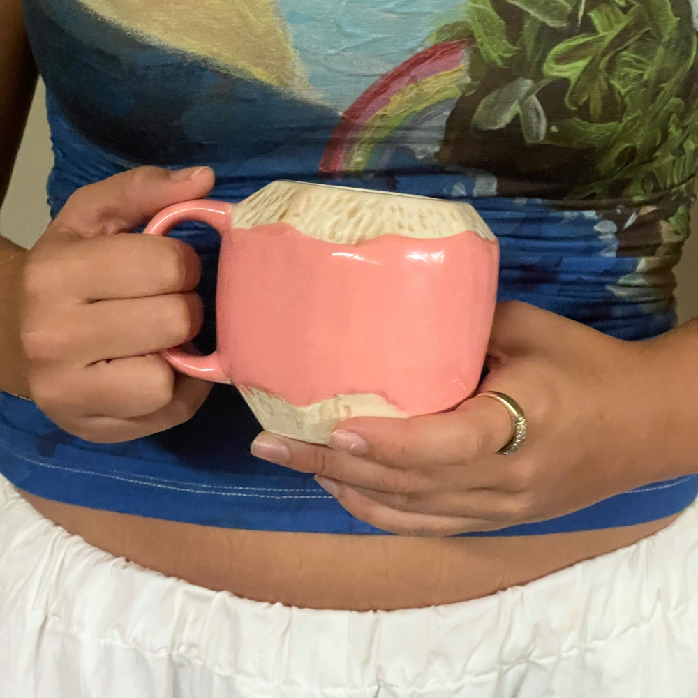 ISLAND TRADERS Coconut Mug PINK