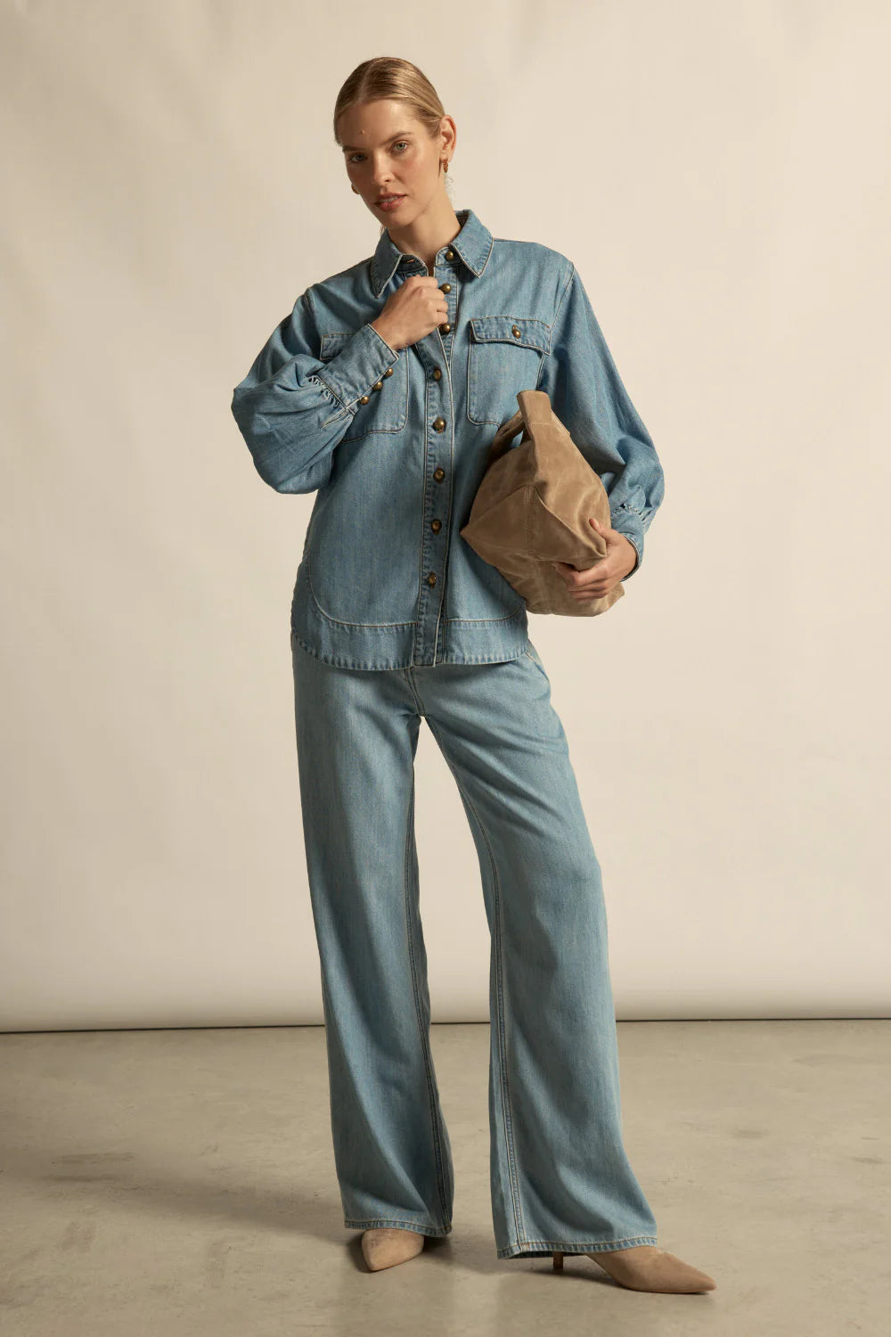 ZOE KRATZMANN Crest Top LIGHT WASH DENIM