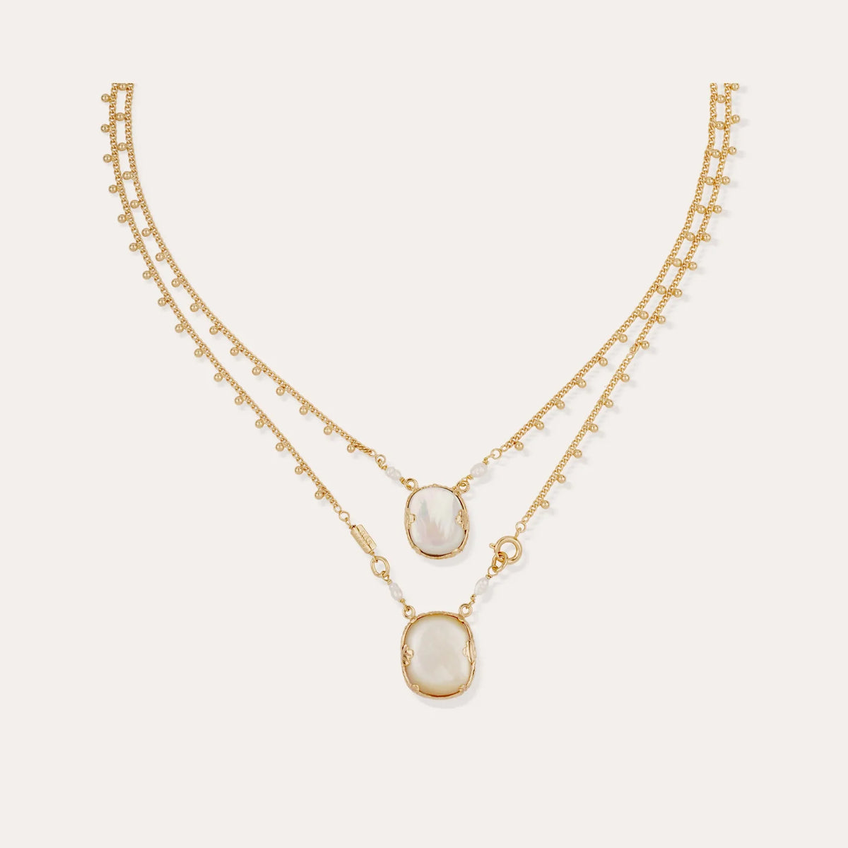 GAS BIJOUX Scapulaire Necklace PEARLS