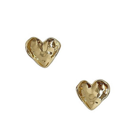 Pressed Heart Stud GOLD
