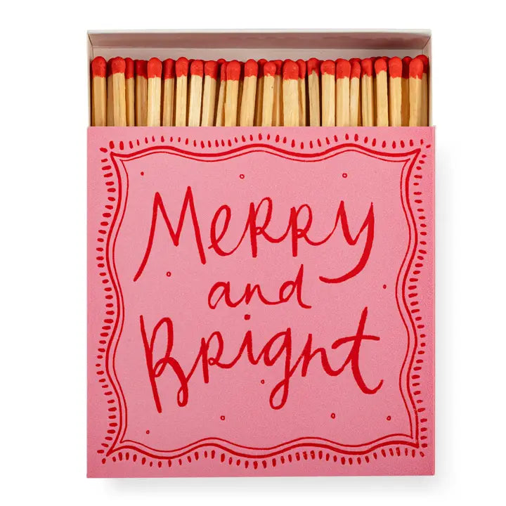 ARCHIVIST Square Box Matches MERRY & BRIGHT
