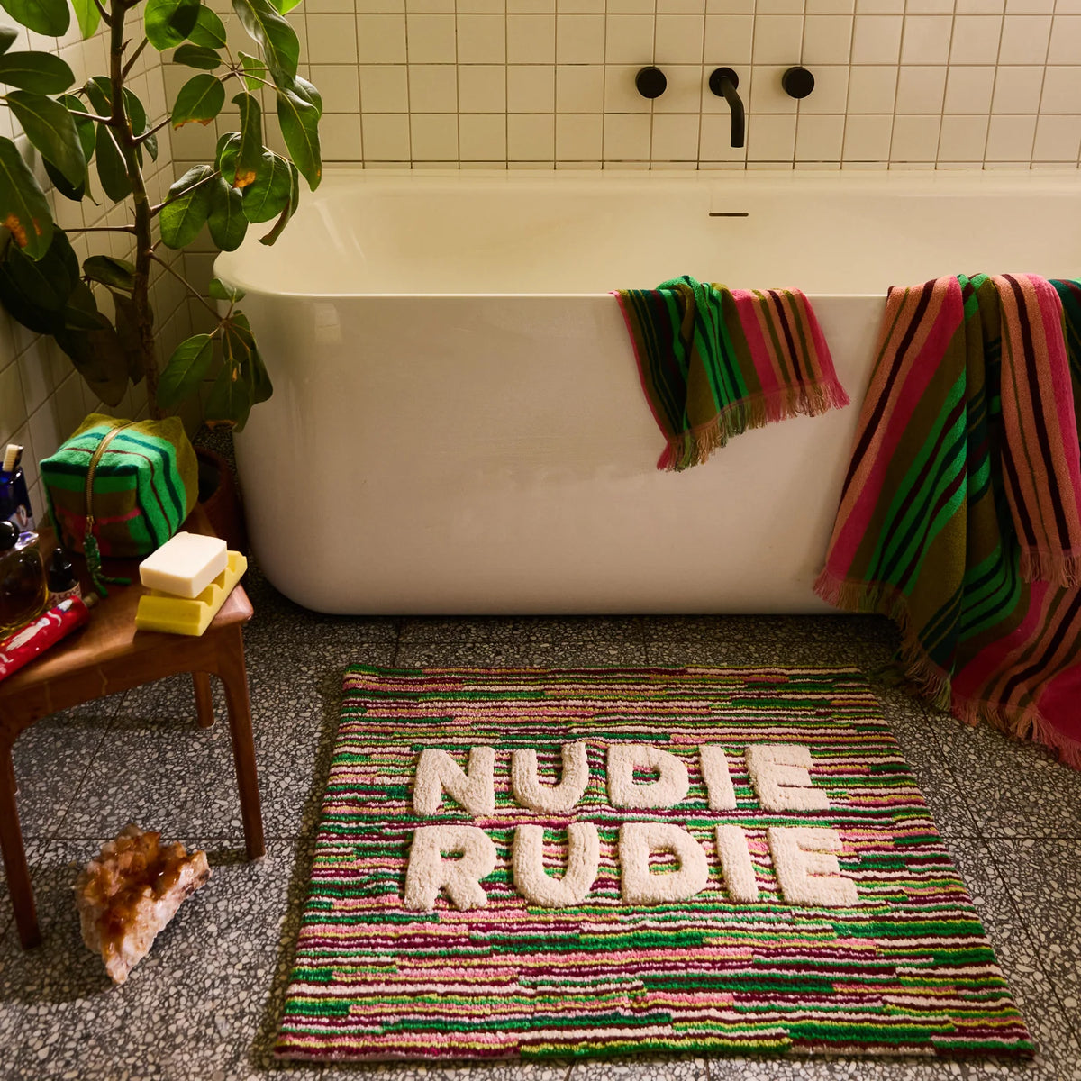 SAGE X CLARE Tula Nudie Bath Mat ROESEWOOD