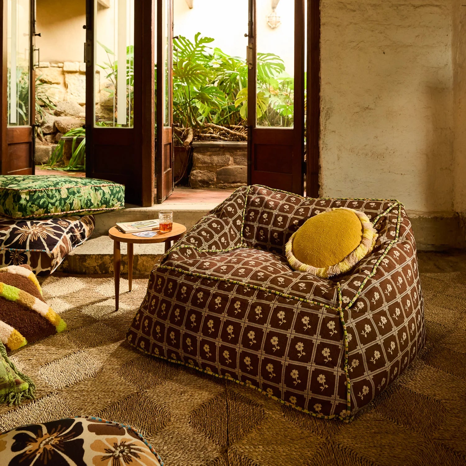 SAGE X CLARE Reese Round Cushion OCHRE