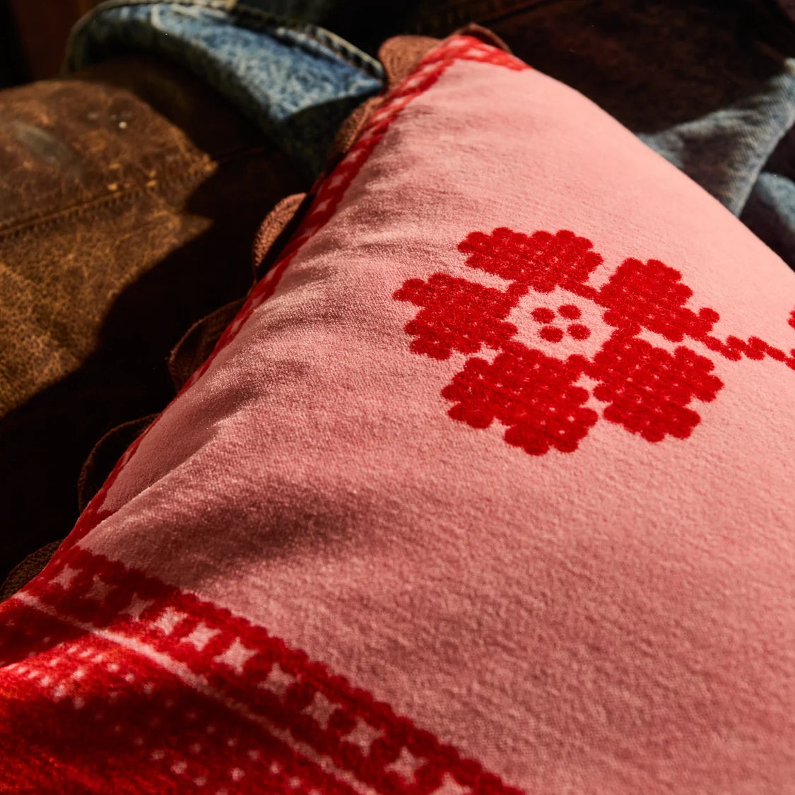 SAGE X CLARE Bonny Reversible Velvet Cushion SIENNA