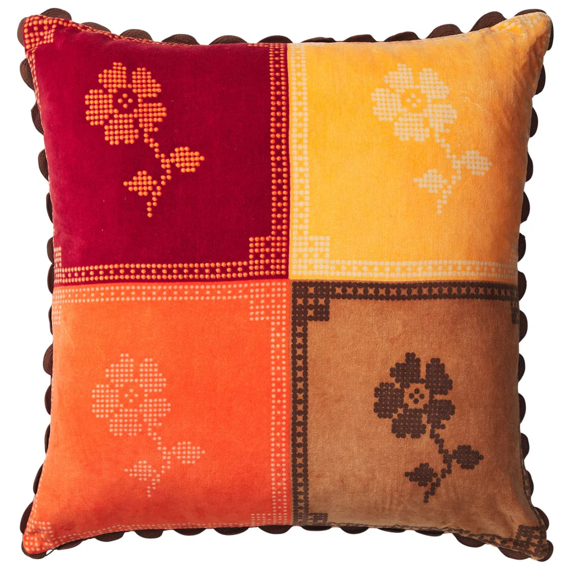 SAGE X CLARE Bonny Reversible Velvet Cushion SIENNA