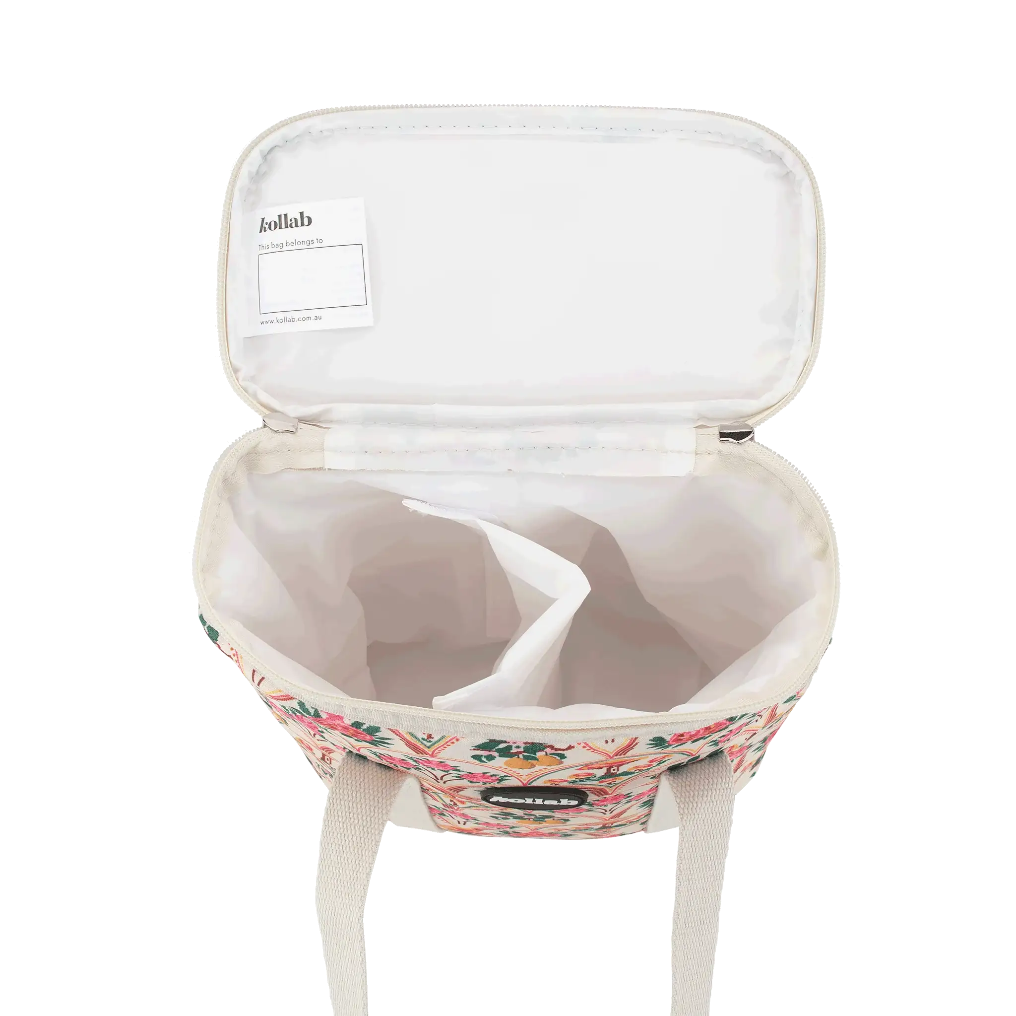 KOLLAB Wine Cooler Bag NEEDLEPOINT GARDEN