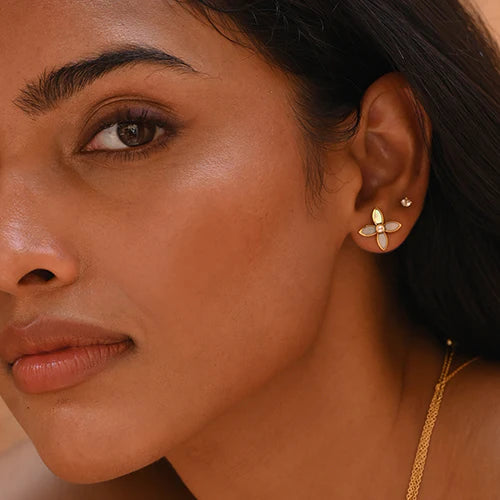 MURKANI Floral Stud GOLD