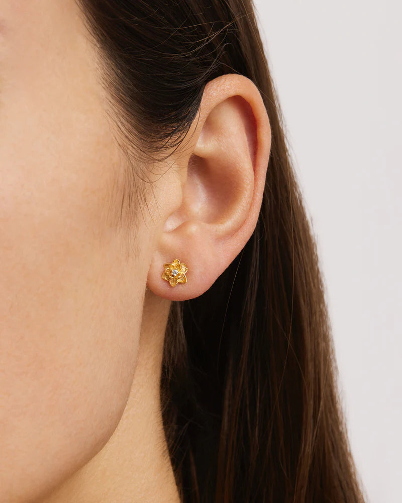 By Charlotte Bloom With You Lotus Studs GOLD