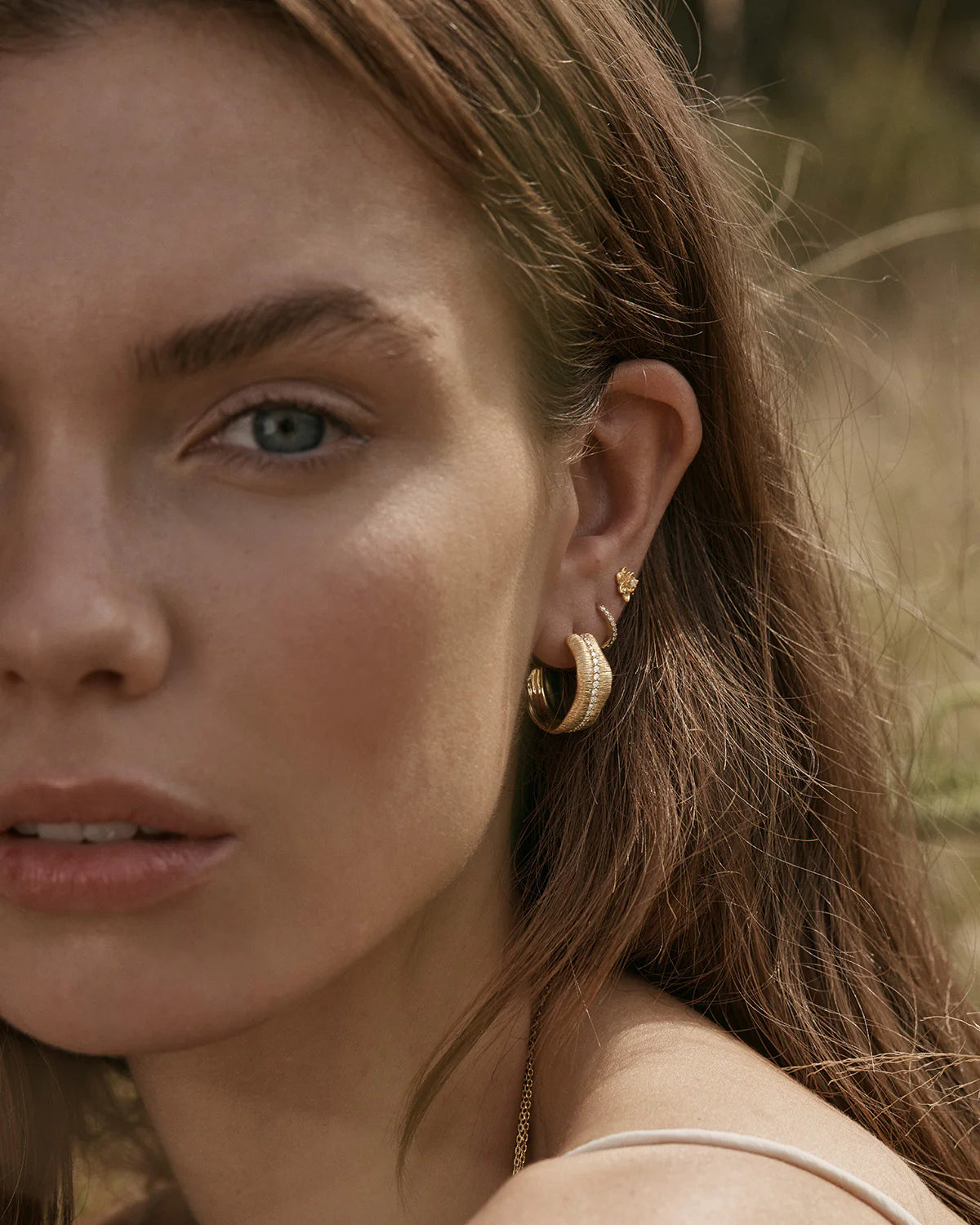 By Charlotte Bloom With You Lotus Studs GOLD
