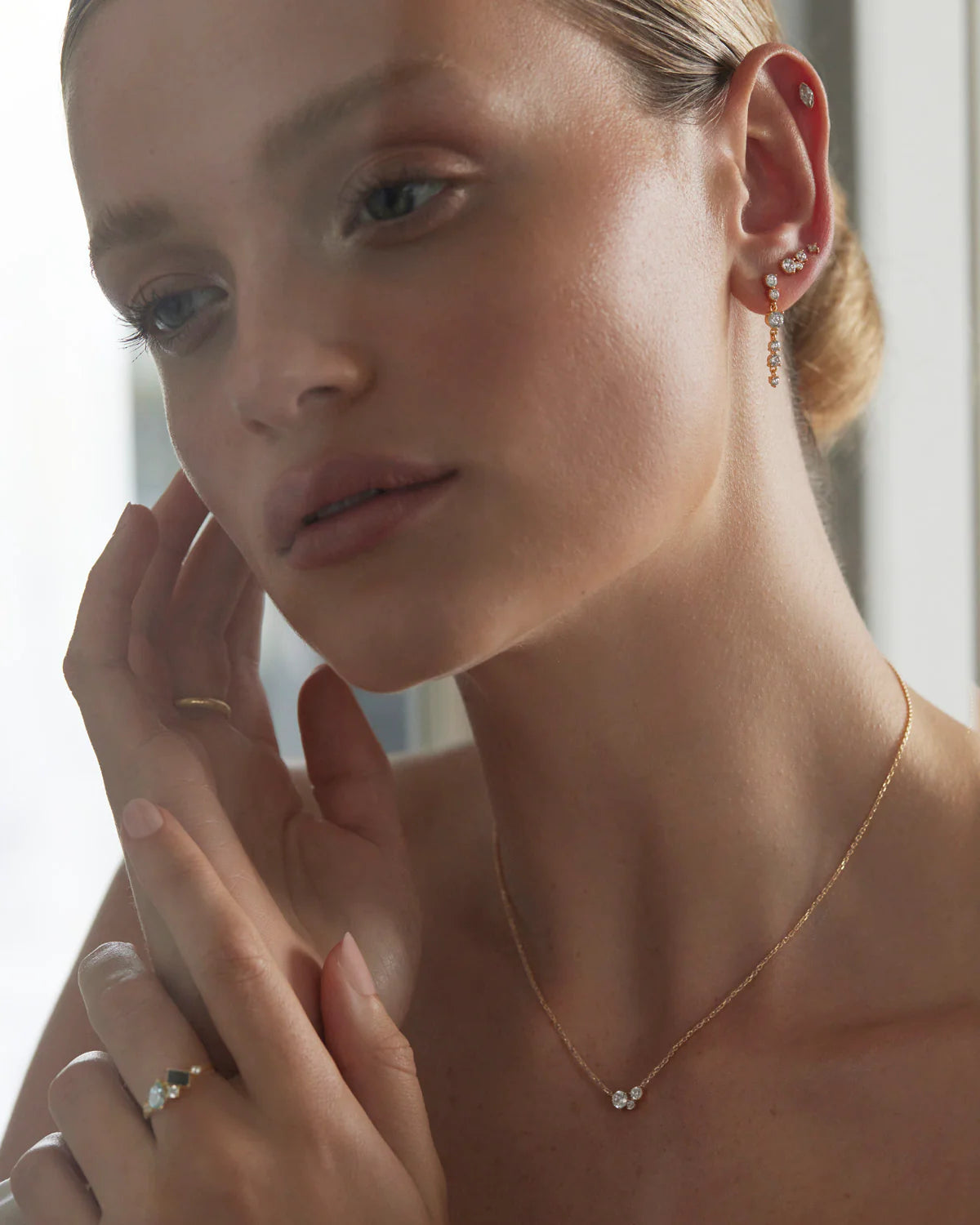 By Charlotte Whispers of Love Studs GOLD