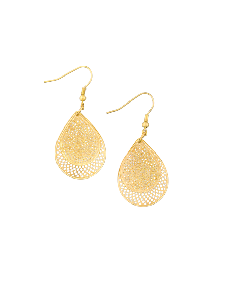 Teardrop Web Earring GOLD