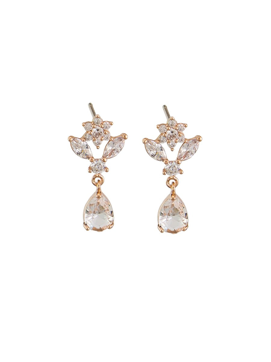 Rose Gold Crystal Sera Earrings