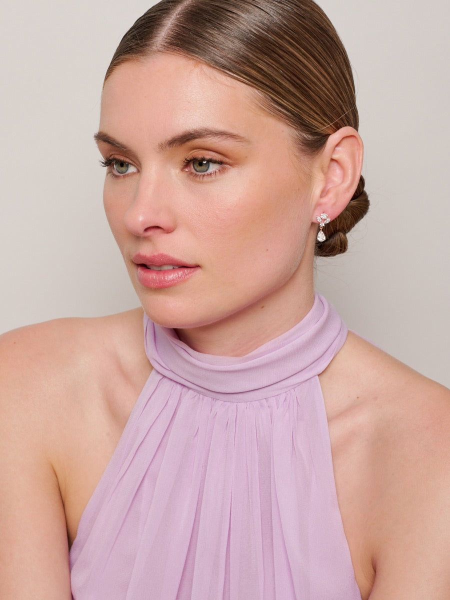 Rose Gold Crystal Sera Earrings