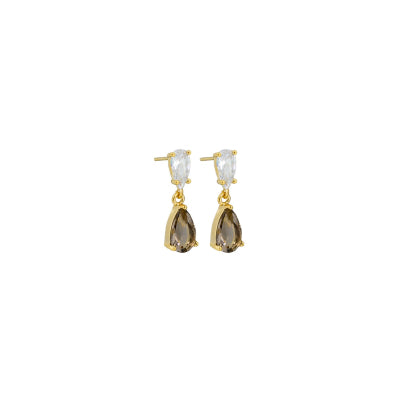 Crystal Teardrop GOLD / SMOKE