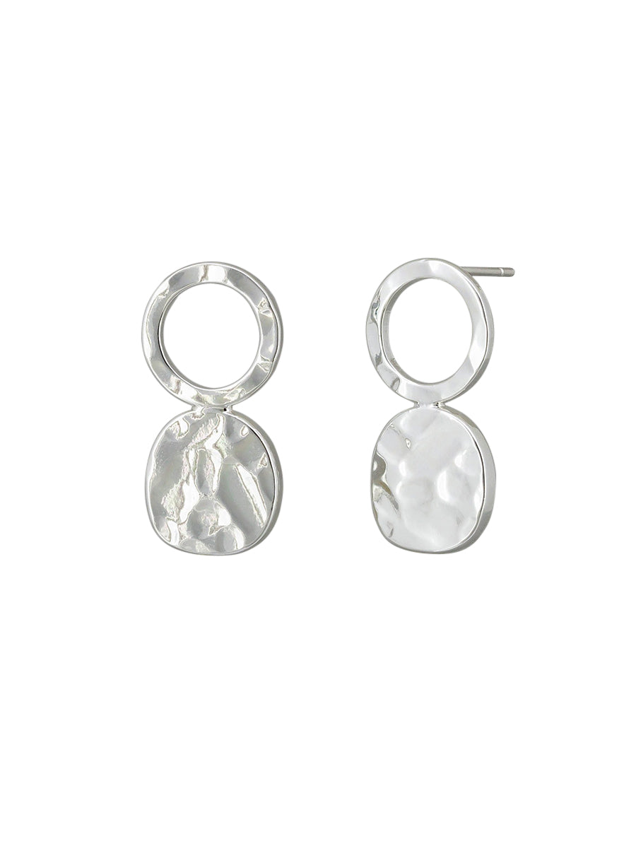 Circle and Disc Earring SILVER