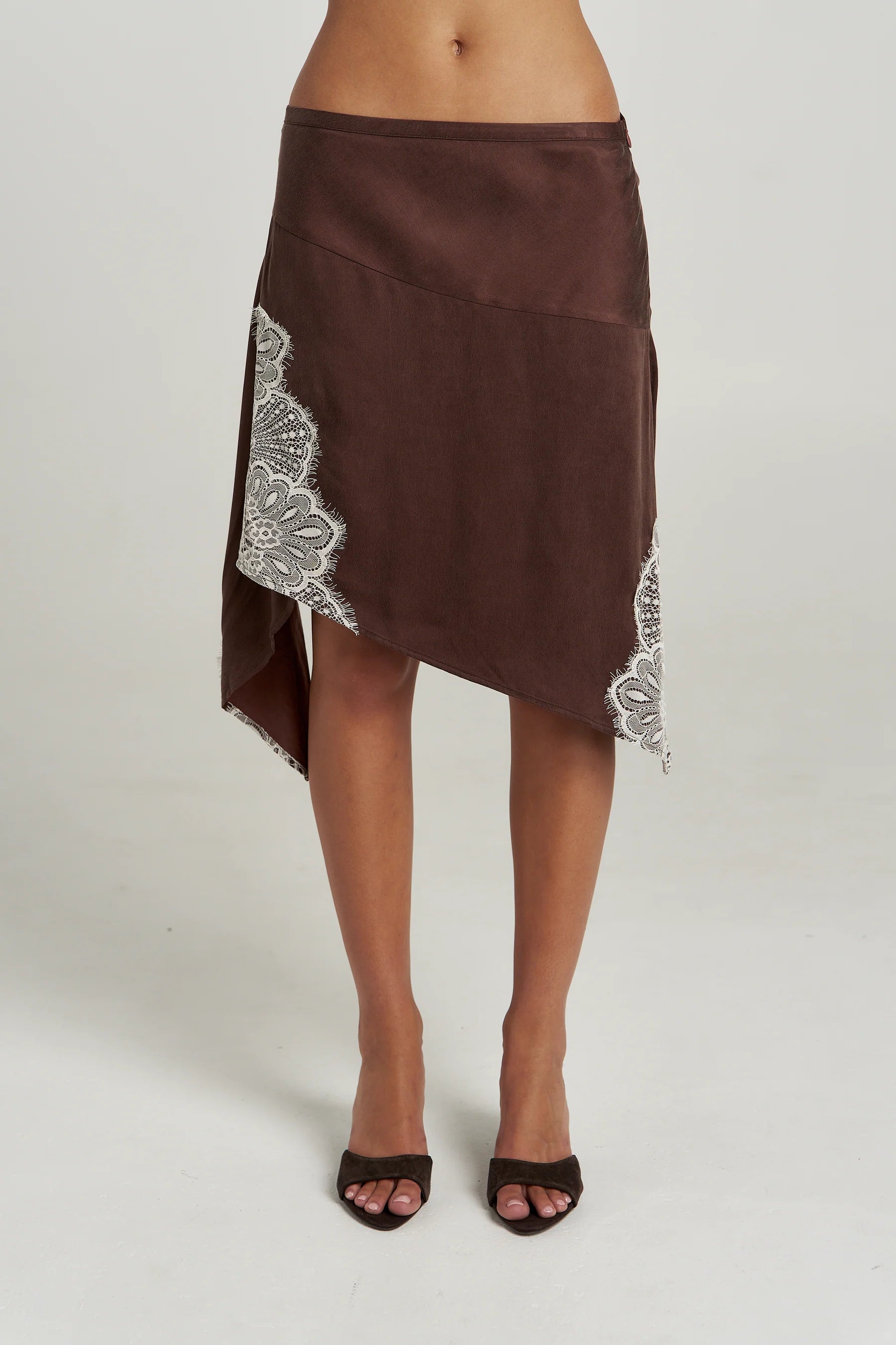SUMMI SUMMI Florence Asym Skirt ESPRESSO