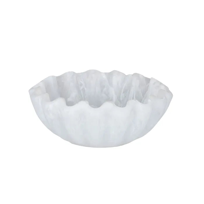 Merridy Resin Scallop Bowl WHITE