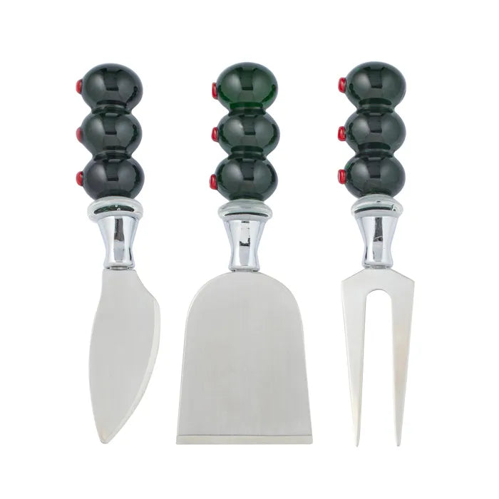 Olive Cheese Knives Set 3