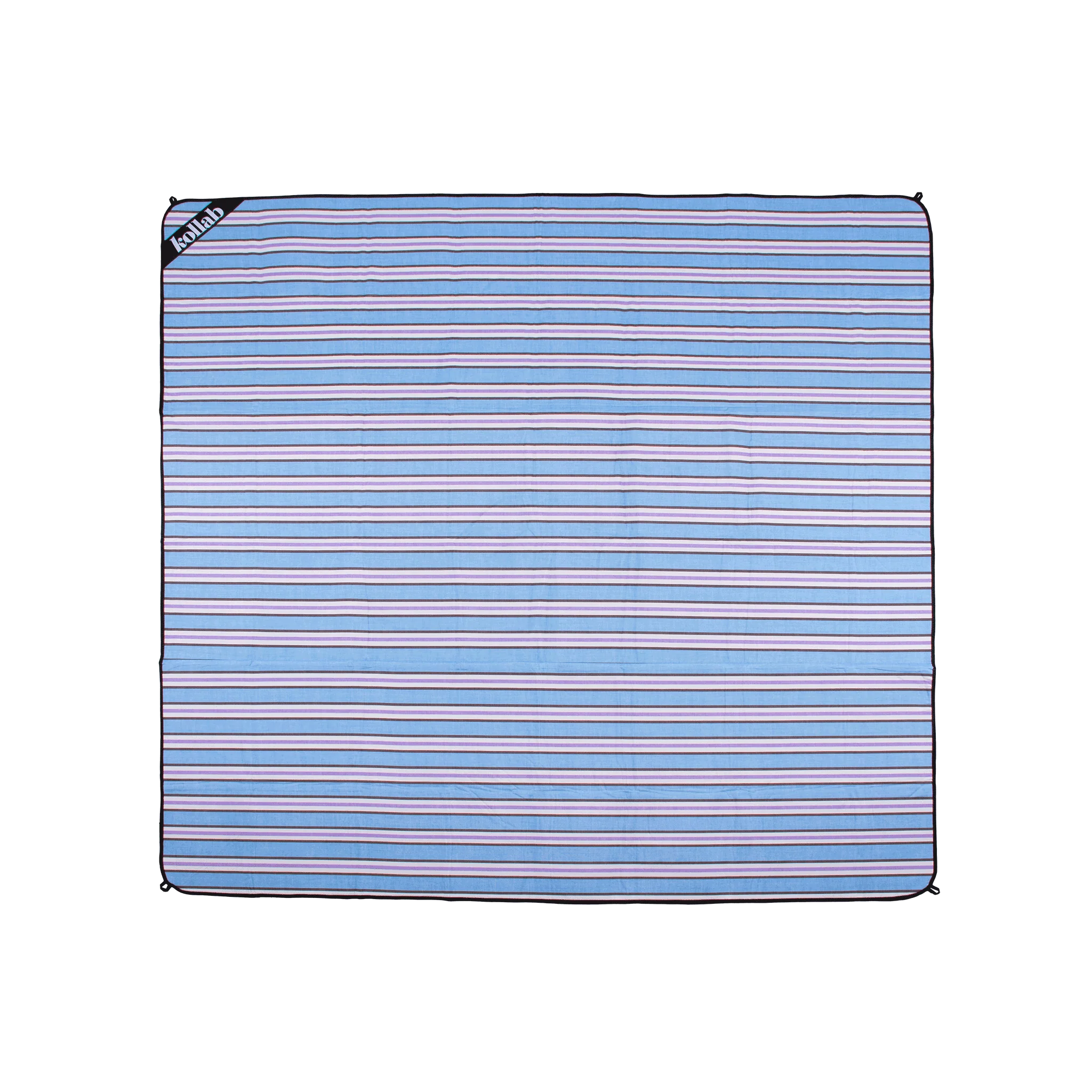 KOLLAB Picnic Mat CHOC BLUE STRIPE