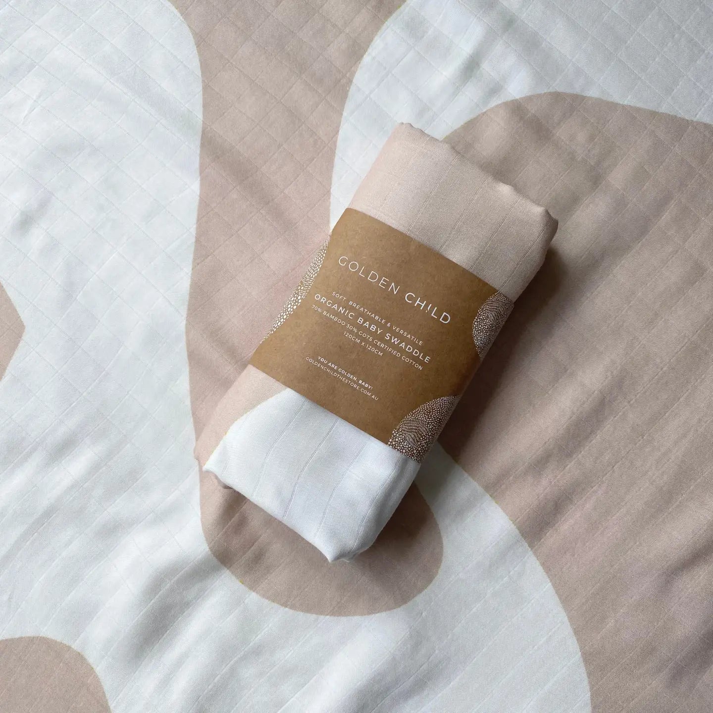 GOLDEN CHILD Holiday Swaddle DREAMY TAUPE