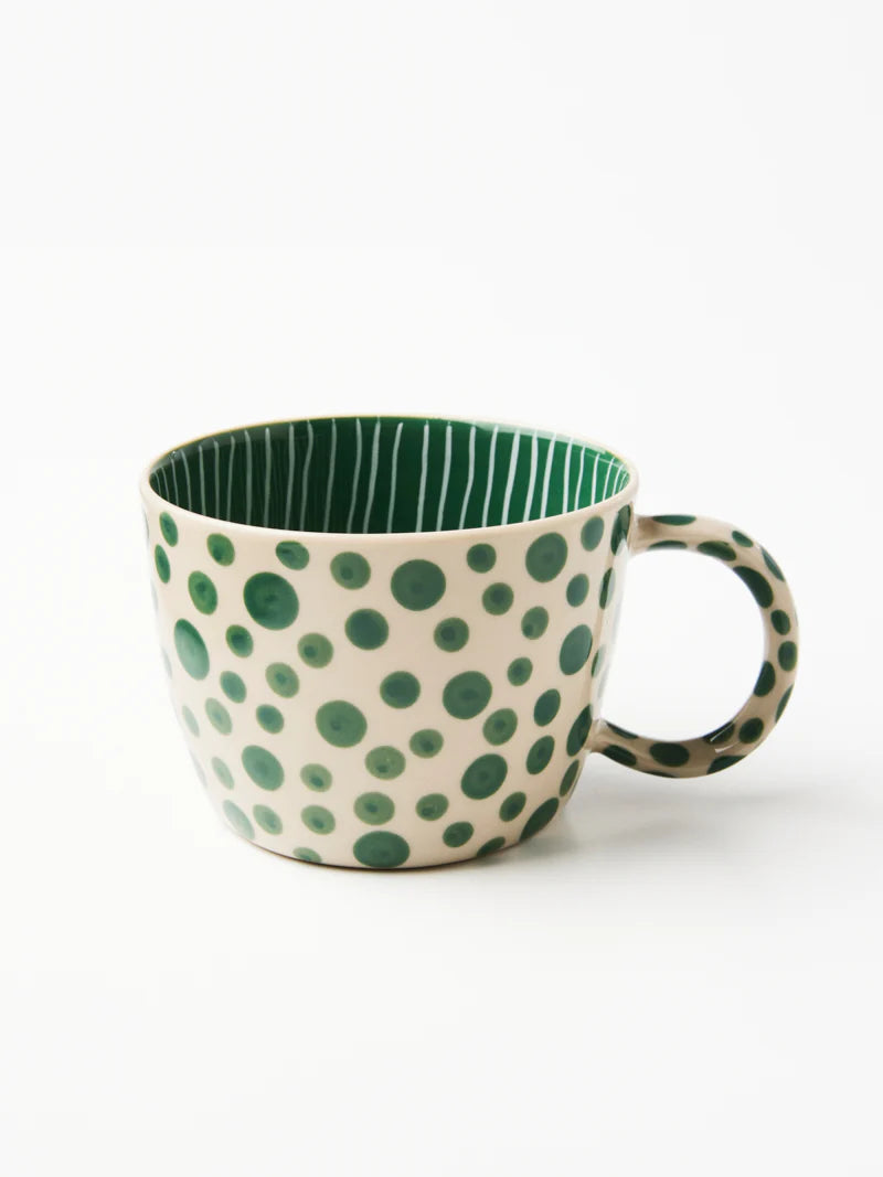 JONES & CO Chino Mug GREEN SPOT