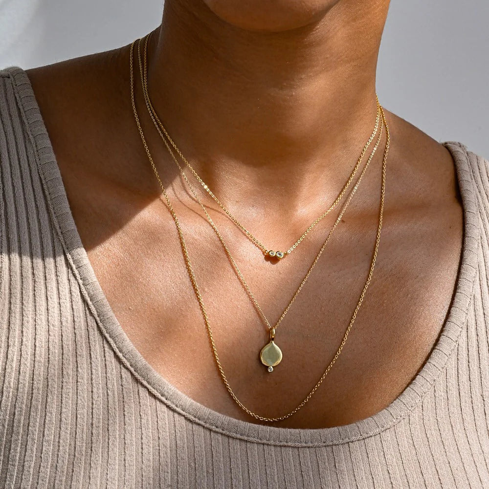 LINDA TAHIJA Field Necklace GOLD