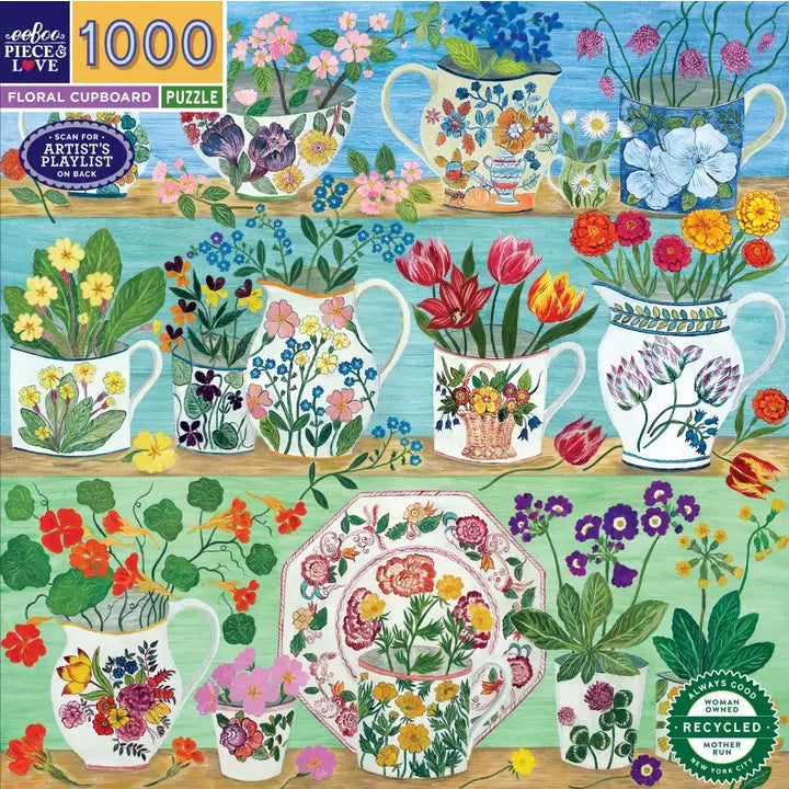 1000 pce Puzzle FLORAL CUPBOARD