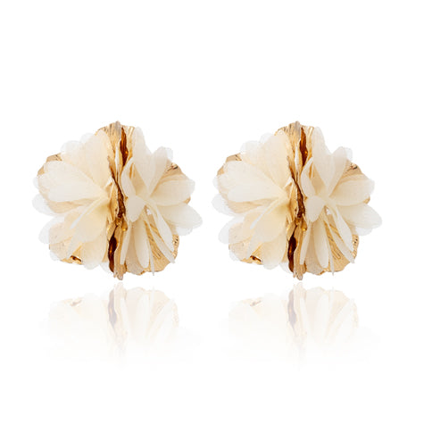 Flora Earrings GOLD & WHITE