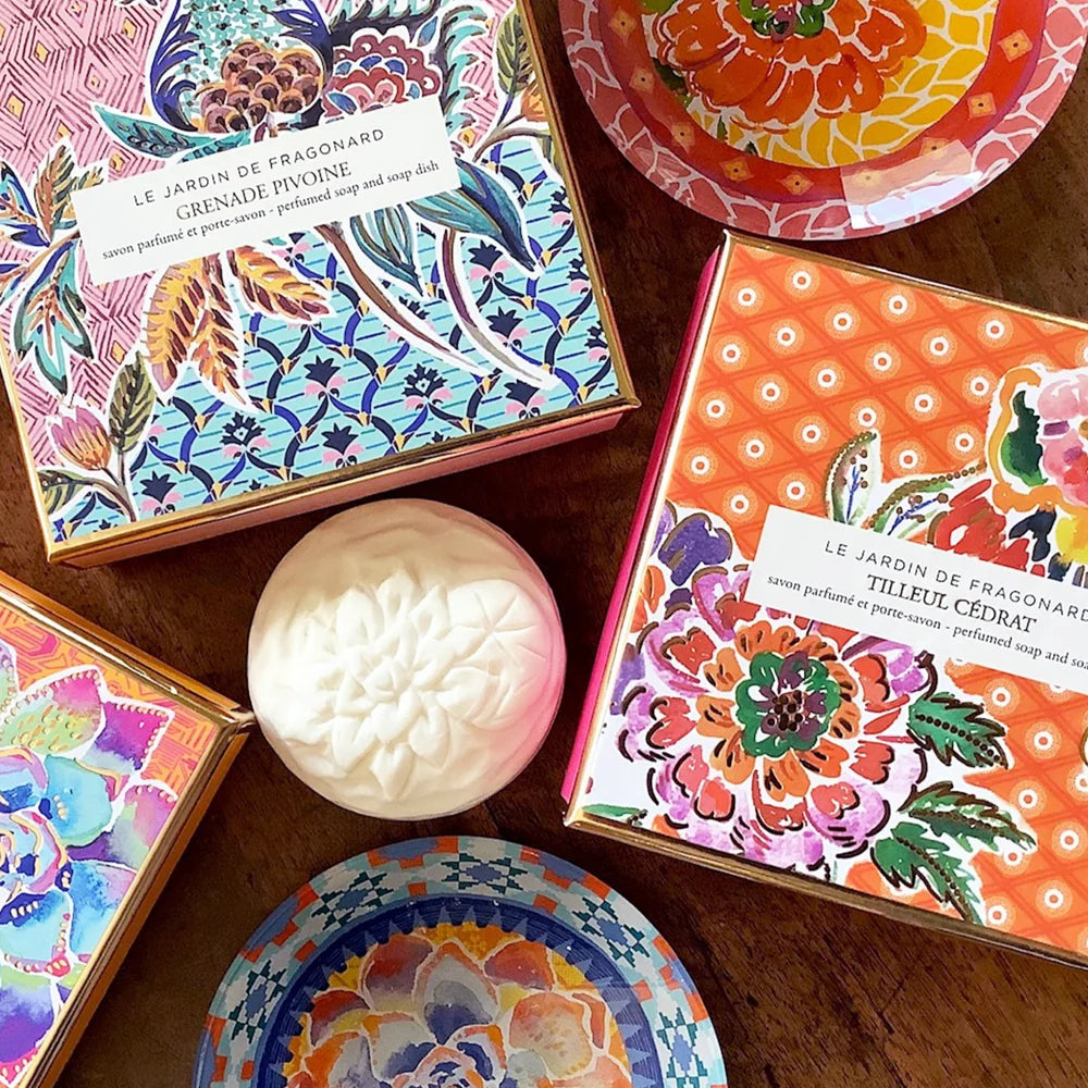 FRAGONARD Soap & Dish Set TILLEUL CEDRAT